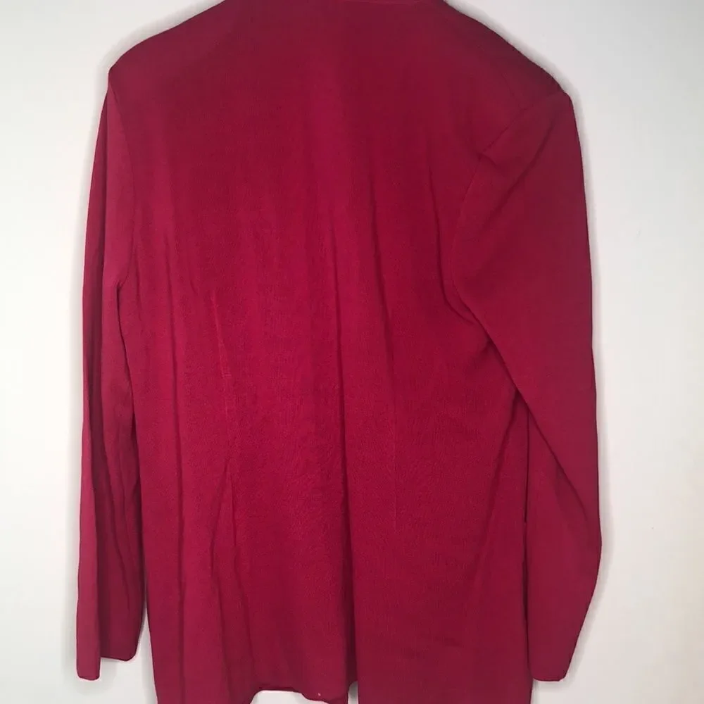 Misook hot pink cardigan sweater size XL
